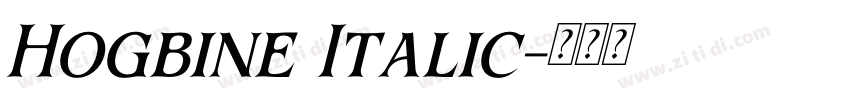 Hogbine Italic字体转换